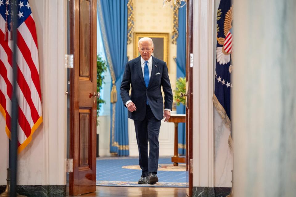 President Joe Biden prepares to deliver remarks at the White House on 1 July (Getty)