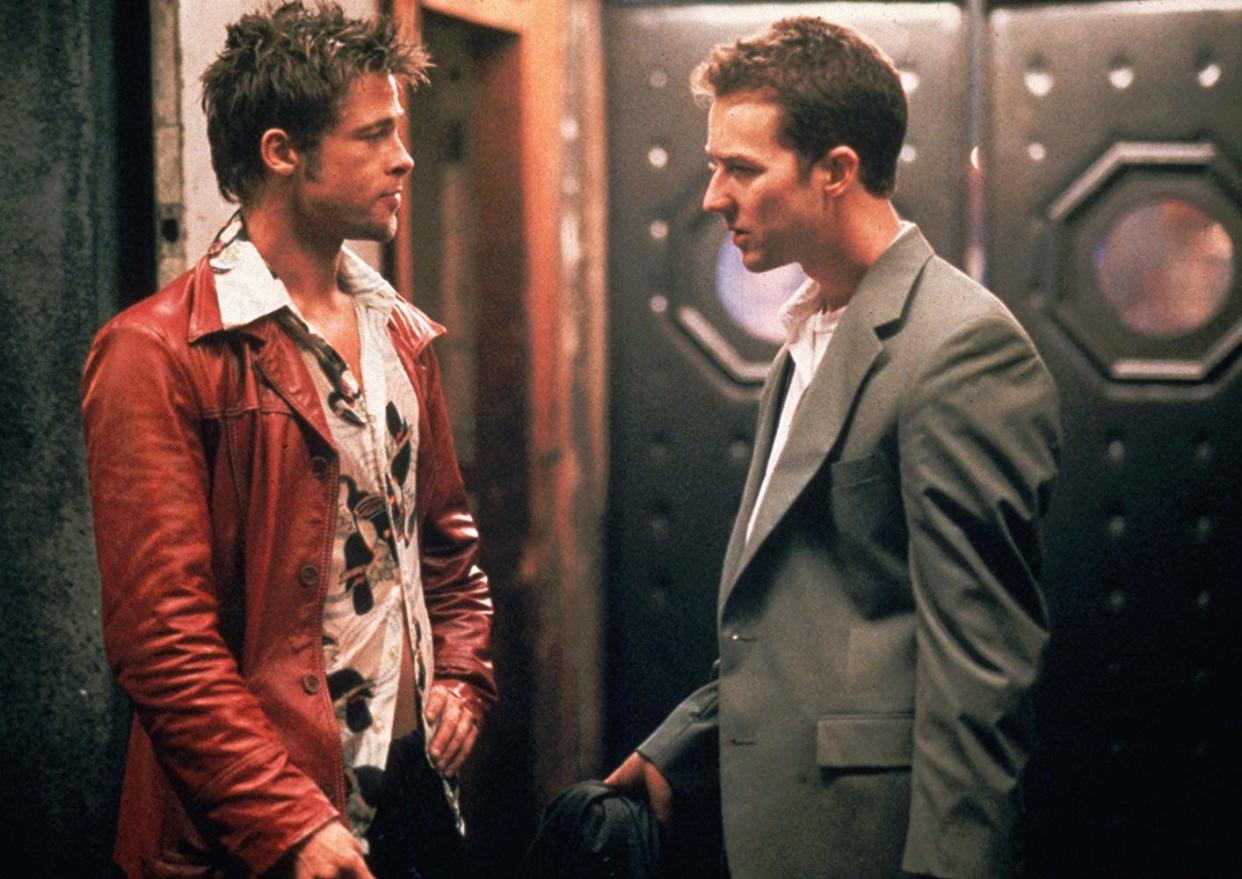 Brad Pitt and Ed Norton in Fight Club. 