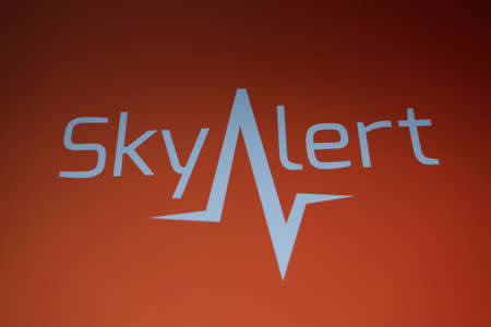 FILE PHOTO: The logo of SkyAlert earthquake alerts application is displayed on a computer screen at its offices in Mexico City, Mexico, October 6, 2017. REUTERS/Daniel Becerril/File Photo