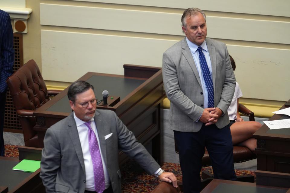 President Pro Tempore listens during a Senate special session convenes for a special session at the state Capitol in Oklahoma City, Wednesday, June 12, 2024.