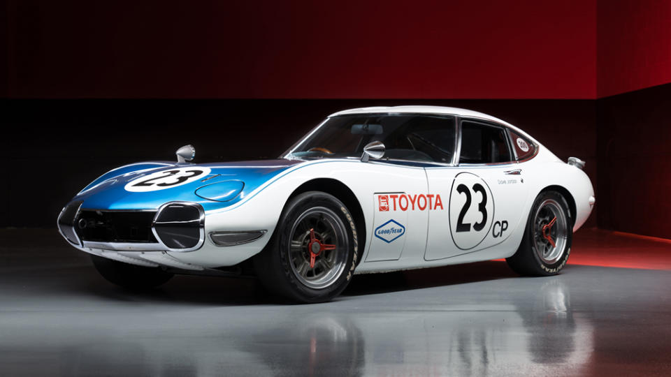 The 1967 Toyota-Shelby 2000 GT—chassis No. MF10-10001—sold for a record-setting .54 million - Credit: Photo by Josh Hway, courtesy of Gooding & Company.