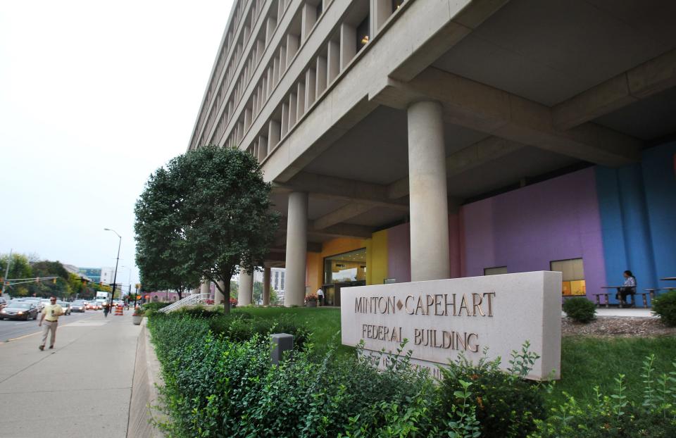 The Minton Capehart Federal Building on North Pennsylvania Street in Downtown Indianapolis.