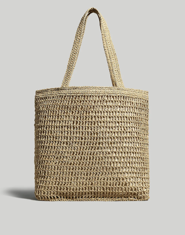 Alternative, Bags, Linen And Leather And Ropes Handle Beach Bag Style  Purse