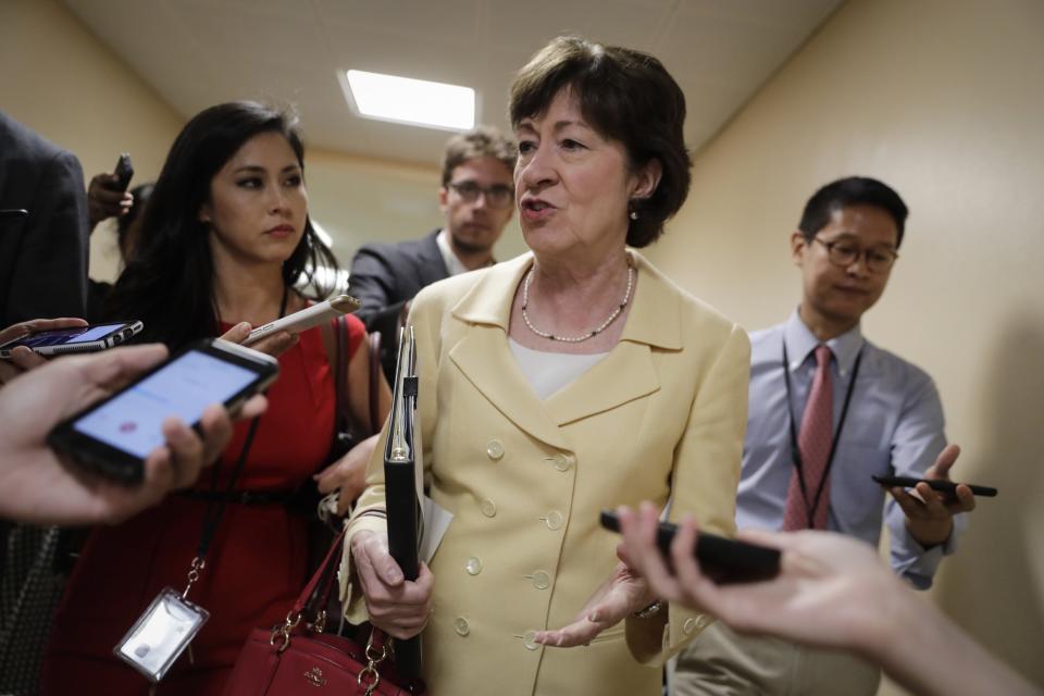 El no del centro. La senadora republicana por Maine, Susan Collins, se opuso a la iniciativa de reforma de salud porque desmantelaba importantes protecciones y eliminaba cobertura para amplios grupos sociales. (AP)