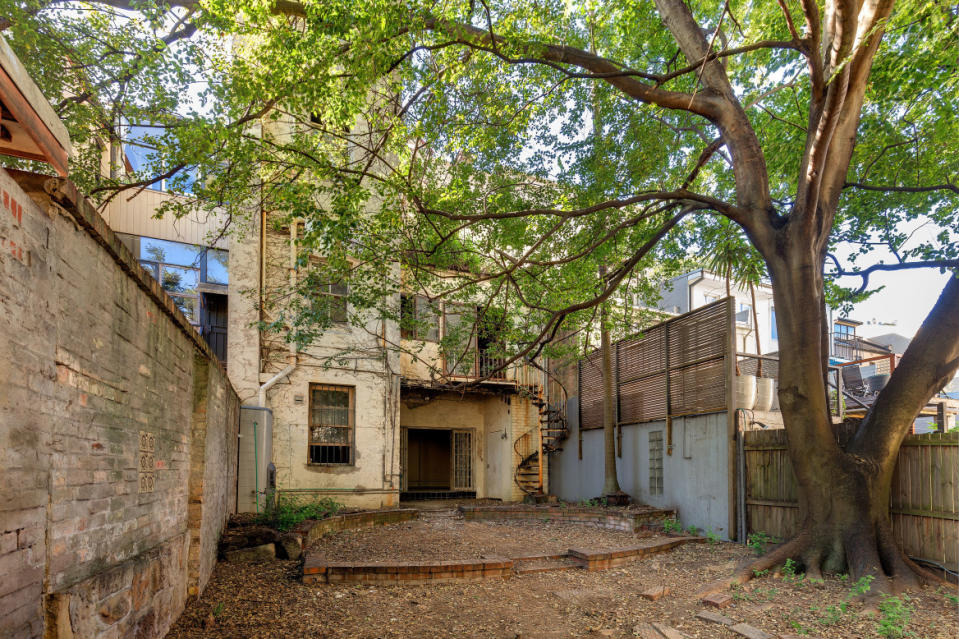 The back of a dilapidated house in Darlinghurst, Sydney.