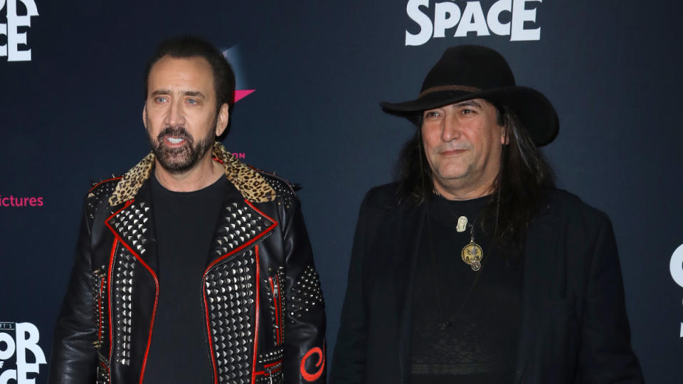 Nicolas Cage and director Richard Stanley attend a special screening of "Color Out Of Space" on January 14, 2020. (Photo by JC Olivera/Getty Images)