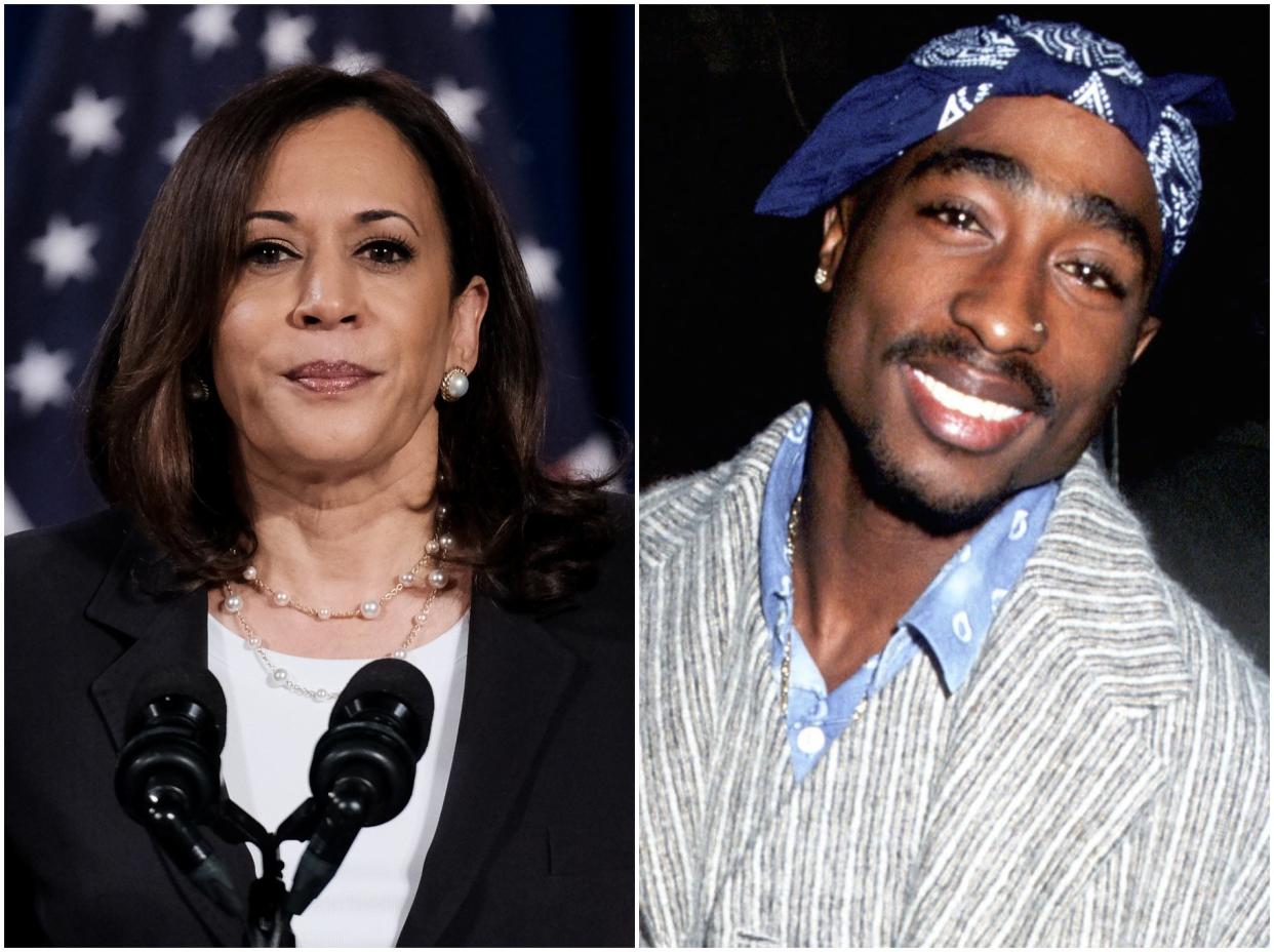 Kamala Harris, asked who the best rapper alive was, replied “Tupac Shakur” - who died in 1996 (Getty Images)