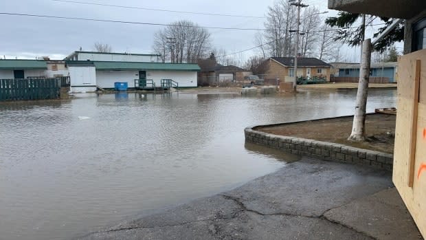 Laurie Ozmun Nadia uploaded this photo of Fort Simpson to Facebook at about 11 a.m. Friday. Water levels are said to be rising in the village again.