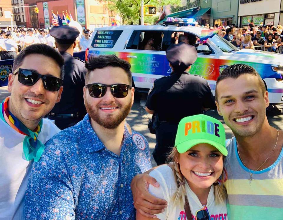 Miranda Lamber, Luke Lambert, Brendan McLoughlin celebrate Pride