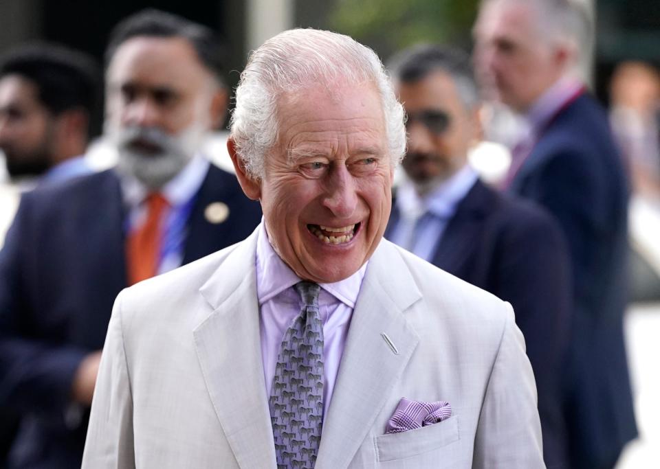 King Charles III during a visit to the Heriot-Watt University Dubai Campus (Andrew Matthews/PA Wire)