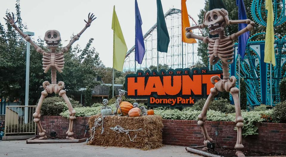 Display for "Halloween Haunt," Dorney Park and Wildwater Kingdom's Halloween-centric event. Halloween Haunt opens Friday, Sept. 15 and runs through Oct. 28.
