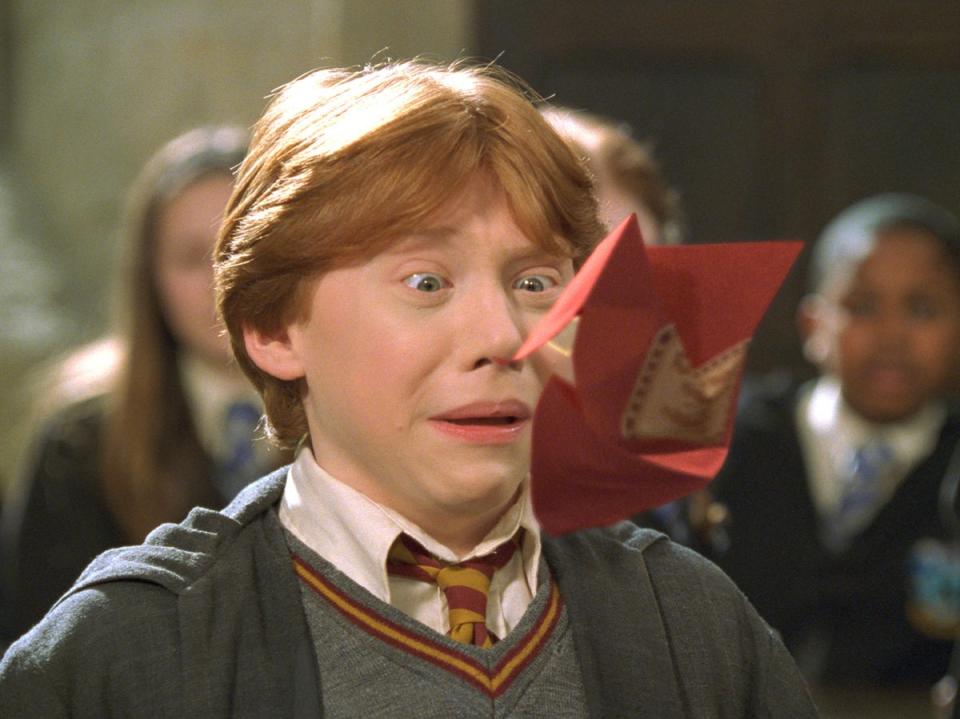 You’ve got mail: Rupert Grint as Ron Weasley in ‘Harry Potter and the Chamber of Secrets' (Warner Bros)