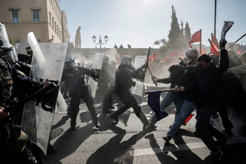 Demonstration against the operation of private universities in Athens
