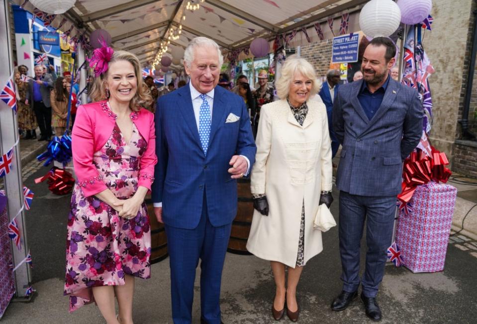 Charles and Camilla will surprise the residents of Albert Square at a street party (PA)