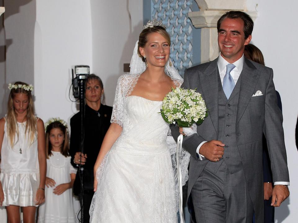 Princess Tatiana of Greece on her wedding day.