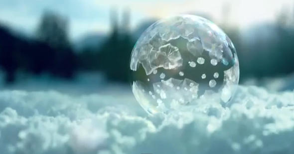 Video shows bubbles freezing in icy conditions for first time