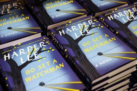 Copies of Harper Lee's book "Go Set a Watchman" are displayed on a table inside of a Barnes & Noble store in New York, July 14, 2015. REUTERS/Lucas Jackson