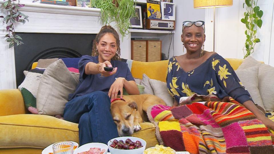 Miquita and Andi Oliver will be settling down for some telly chat 