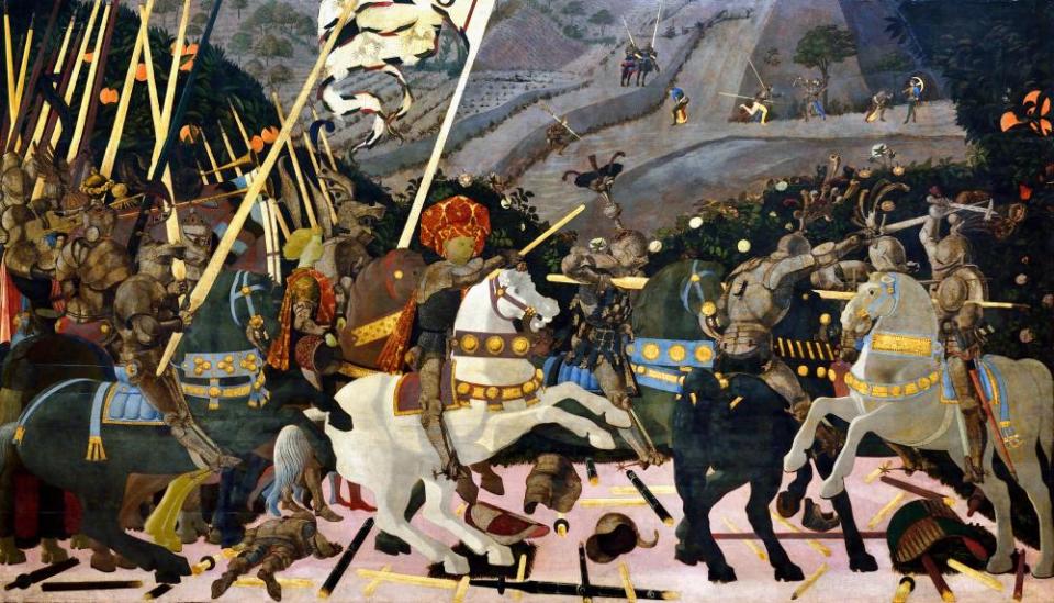 The Battle of San Romano by Paolo Uccello, circa 1438-40.