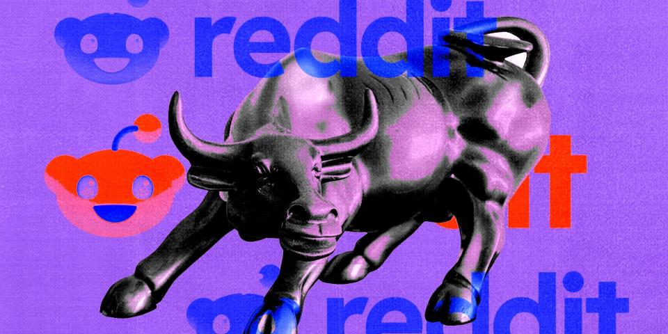 Reddit logo, reddit bull, reddit bull market