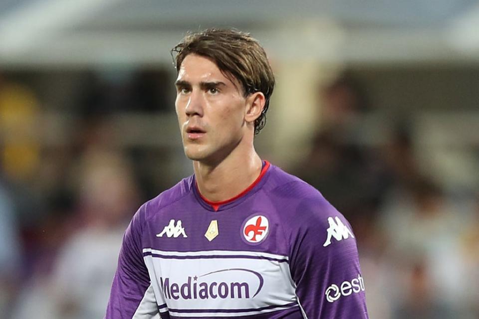 Fiorentina striker Dusan Vlahovic has been heavily linked with a move to English football  (Getty Images)