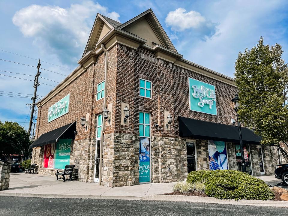 “You can smell the goodness of Buff City Soap walking in the door,” said Brianna Catron, district manager for the Knoxville area Buff City Soap. The new Fountain City shop, which opens on July 21, marks the fifth Knoxville location for the franchise. July 13, 2022.