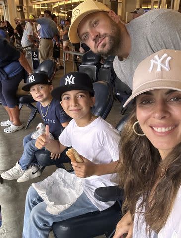 <p>Courtesy Jamie-Lynn Sigler</p> Jamie-Lynn Sigler, husband Cutter Dykstra and sons Jack and Beau.