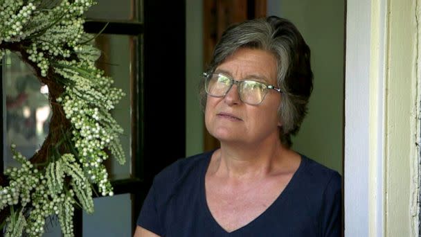 PHOTO: Jennifer Hickerson, a devout Catholic grandmother in the College Hill neighborhood of Wichita, says amending the Kansas constitution would clear the way for a legislators to enact a total abortion ban in her state. (ABC News)
