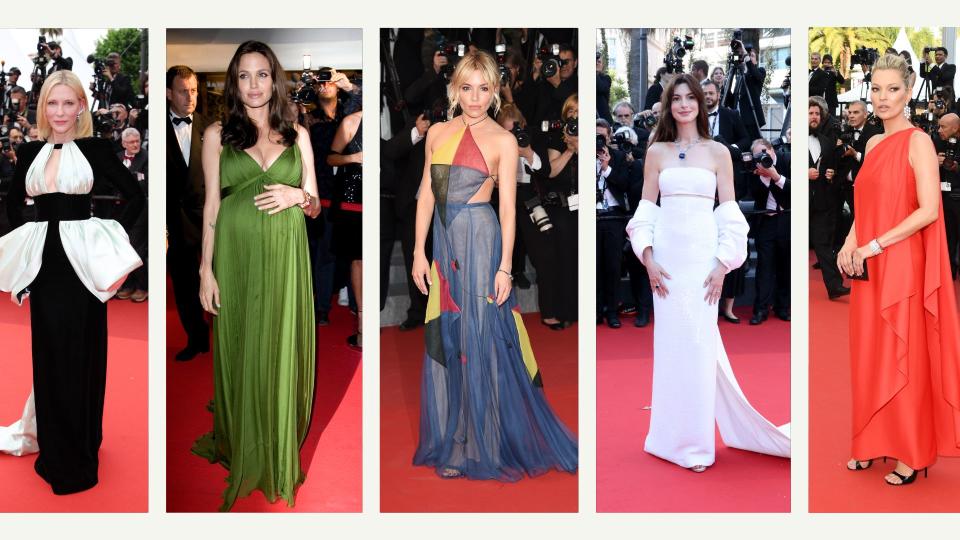 From Sienna Miller's kite-inspired Valentino gown to Anne Hathaway's white Armani dress, these are the best-ever looks from the Cannes Festival red carpet