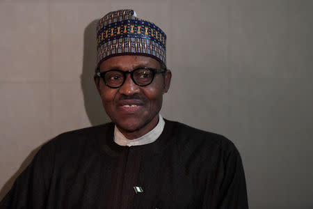 FILE PHOTO: Nigerian President Muhammadu Buhari at the United Nations General Assembly in New York, September 28, 2018. REUTERS/Darren Ornitz/File Photo