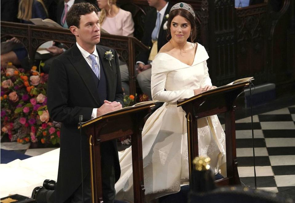 Princess Eugenie Returns to Wedding Chapel with Queen