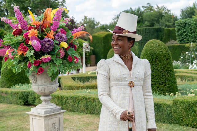 <p>Liam Daniel/Netflix </p> Adjoa Andoh as Lady Agatha Danbury in Season 3 of 'Bridgerton'.