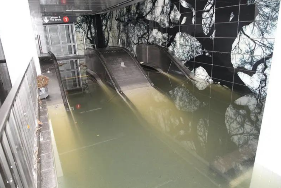 A flooded subway