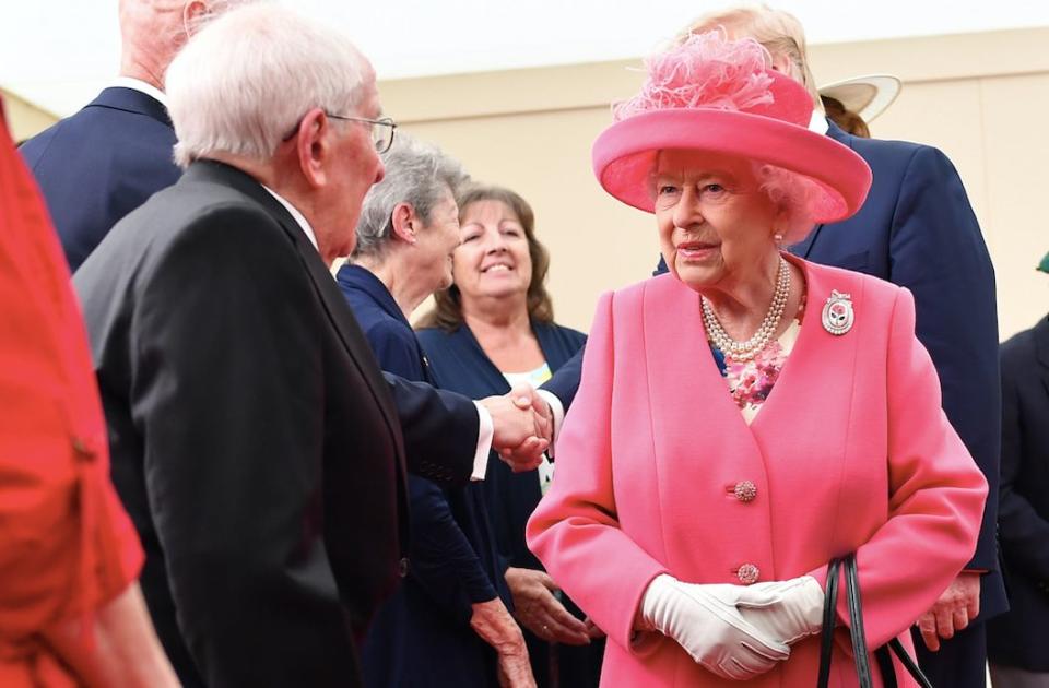 Mr Cuthbert, who also chatted with the Queen, was awarded the Legion D'Honneur in May 2017 for his role in the D-Day landings (PA)