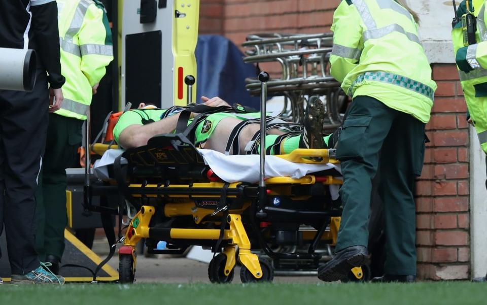 Horne was stretchered off in Northampton's game against Leicester - Getty Images Europe