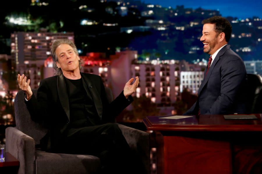 FILE – “Jimmy Kimmel Live” guests for Friday, September 8 included Christian Slater (“Mr. Robot”), Richard Lewis (“Curb Your Enthusiasm”) and musical guest Jack Johnson. (Randy Holmes via Getty Images)) RICHARD LEWIS, JIMMY KIMMEL