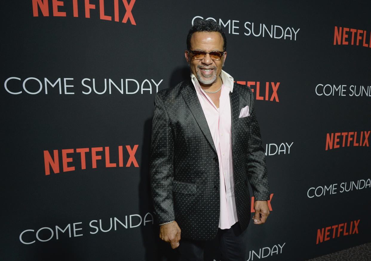 Bishop Carlton Pearson attends the special screening of the Netflix film Come Sunday at the Directors Guild of America Theater in Los Angeles on April 9, 2018 in West Hollywood, California.