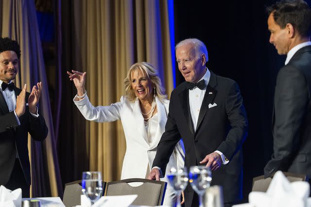 Jim Lo Scalzo/EPA/Bloomberg via Getty Images The Bidens attend the White House Correspondents' Dinner in 2022