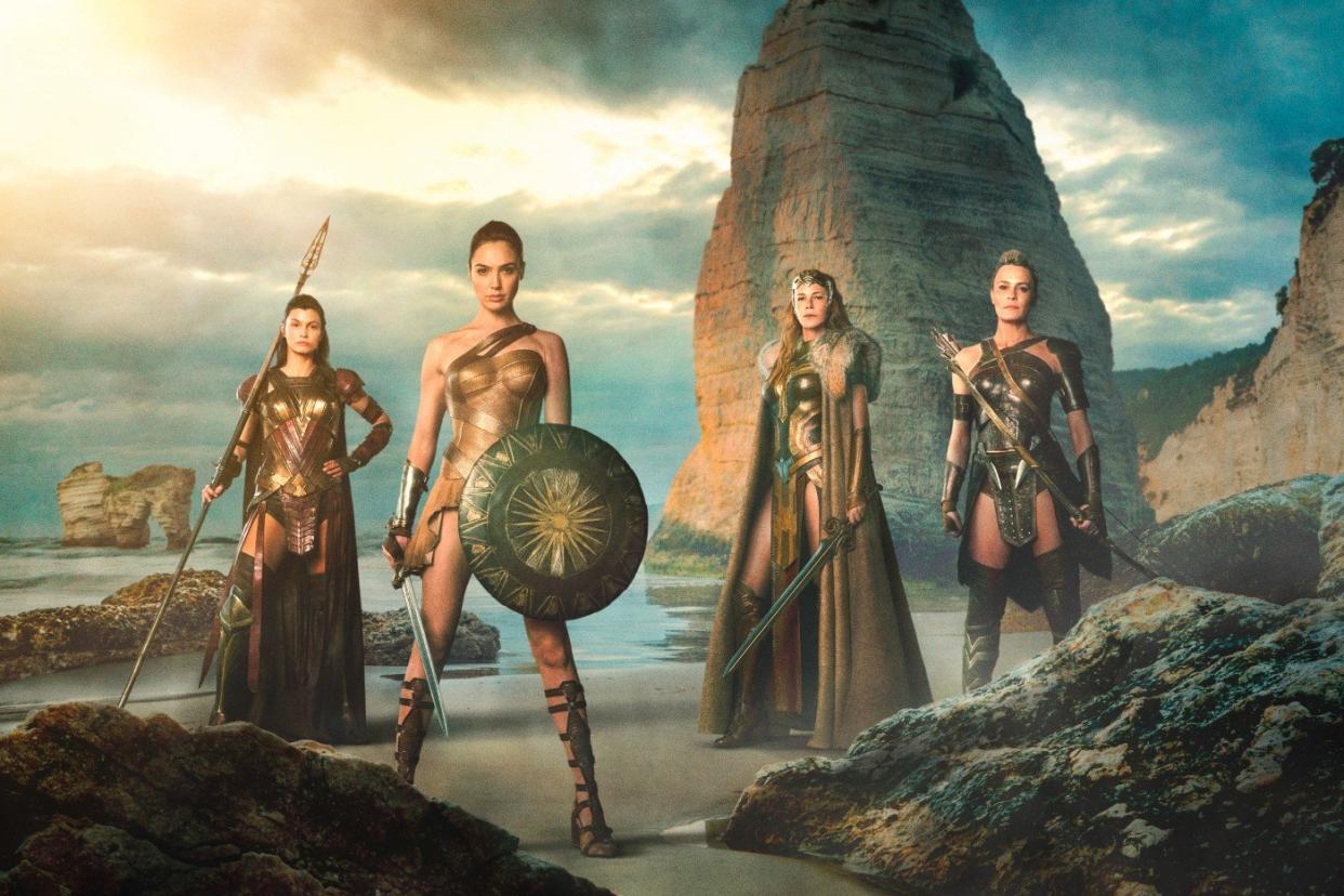 Gal Gadot, Robin Wright, <span class="itemprop">Lisa Loven Kongsli, and Connie Nielsen in <em>Wonder Woman. </em></span>(Photo: Warner Bros.)