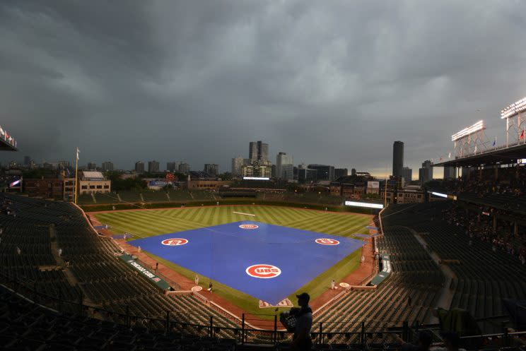 The Brewers believe the Cubs had an ulterior motive for canceling Saturday's game. (AP Photo)