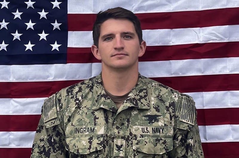 The U.S. Navy has identified Special Operator 2nd Class Nathan Gage Ingram, 27, on Monday, as one of two Navy Seals who were lost at sea during a nighttime raid on a ship near Somalia on Jan. 11,. Officials say the search-and-rescue effort was formally declared a recovery mission as Ingram was declared dead. Photo by U.S. Navy/UPI