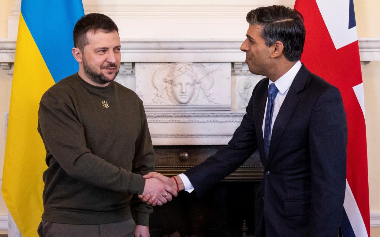 Volodymyr Zelensky Rishi Sunak Ukraine UK visit Downing Street meeting - Dan Kitwood/Pool via Reuters