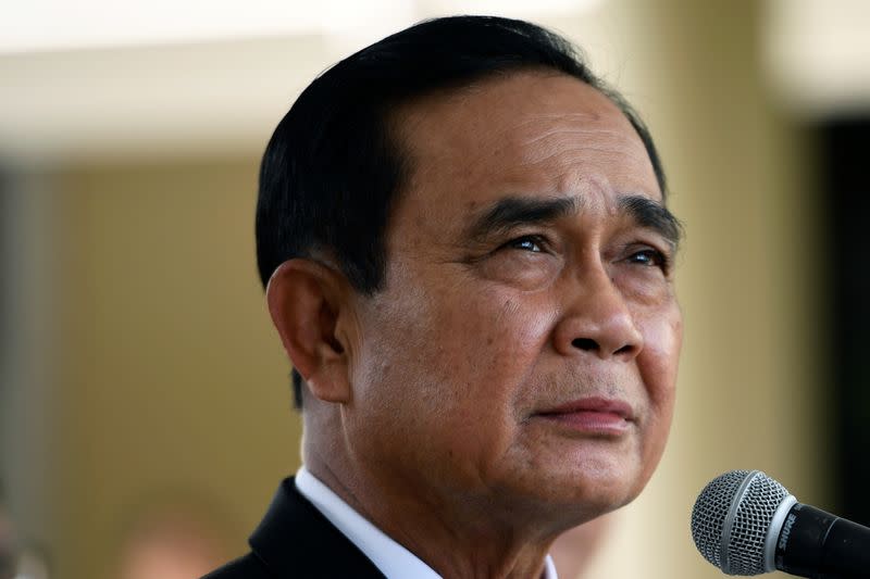 Thailand Prime Minister Prayuth Chan-ocha attends an agreement signing ceremony for purchase of AstraZeneca's potential COVID-19 vaccine at Government House in Bangkok