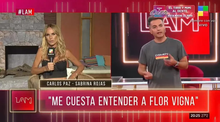 Sabrina Rojas, controversy with Flor Vigna (Photo: TV capture)