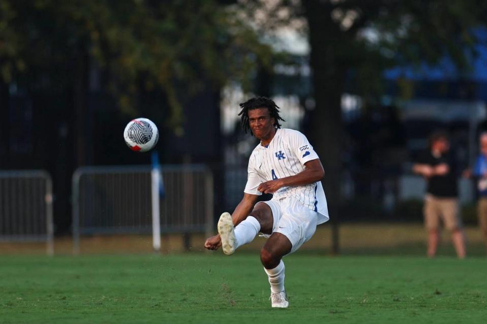 Freshman midfielder Marqes Muir is one of 14 newcomers to the UK men’s soccer team this season.