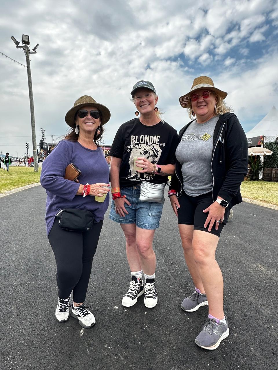 Ohio friends, from left, Sue Arnold, Joann Richards and Laura Stewart attend their first Bourbon & Beyond on Sunday, Sept. 17, 2023, in Louisville.