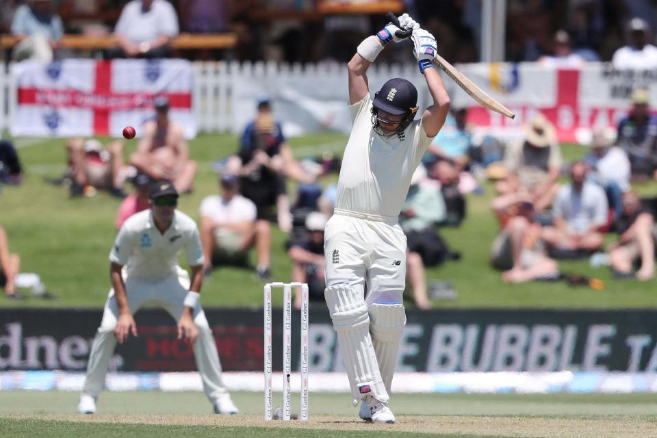 Lucky scape: Burns was given not out despite a faint edge behind on his way to a streaky half century (AFP via Getty Images)