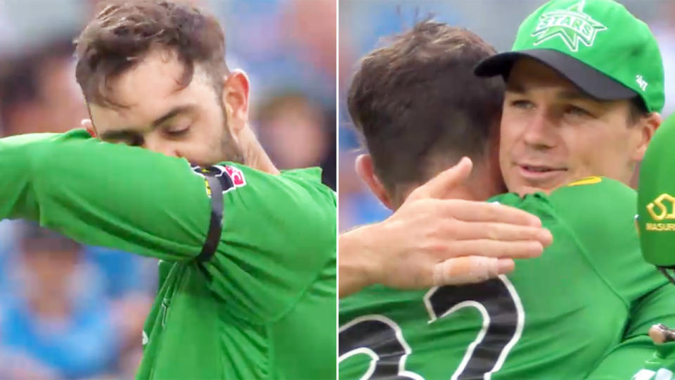 Glenn Maxwell, pictured here honouring his late friend in the Big Bash.