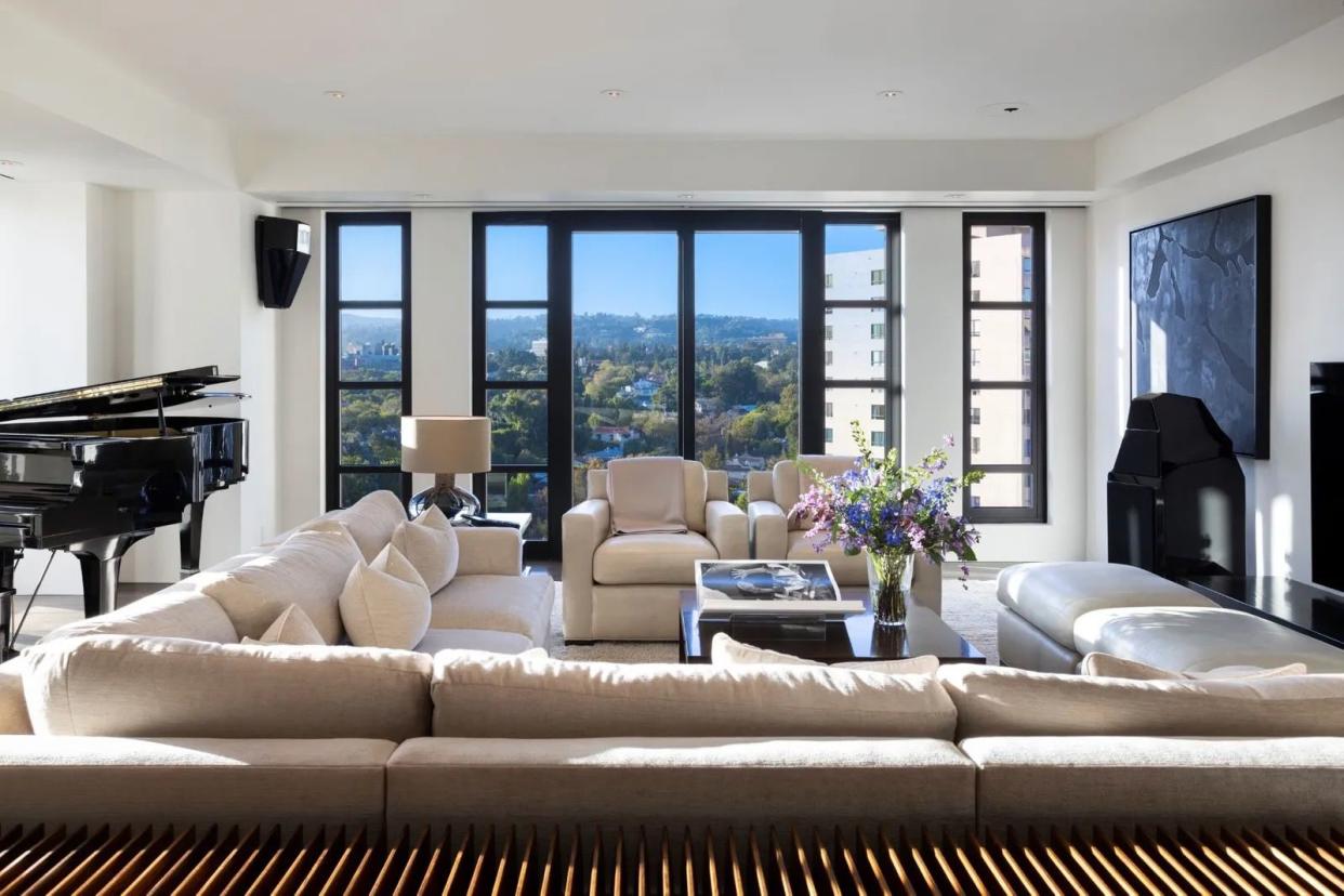 Living room of Carol Burnett's condo.