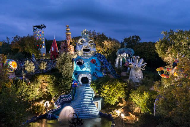 <p>Peter Granser</p> The Magician and the High Priestess, part of Niki de Saint Phalle’s tarot garden.